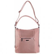 light pink city shoulder bag with a detachable strap