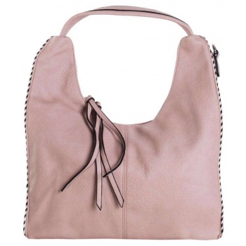 light pink shoulder bag with an adjustable strap