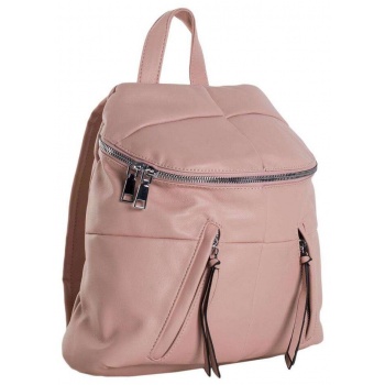 light pink quilted eco leather backpack σε προσφορά