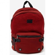 red backpack with artificial fur diesel - men