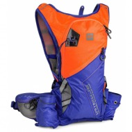 spokey sprinter sports, cycling and running backpack 5 l, orange/blue, waterproof