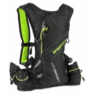 spokey sprinter - sports, cycling and running backpack 5 l, green/clear, waterproof