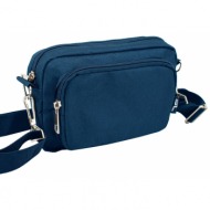 semiline unisex`s waist bag l2044-2 navy blue