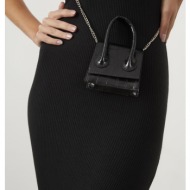 cool & sexy women`s black chain strap micro bag be459