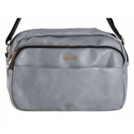 gray women`s eco-leather messenger bag