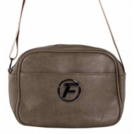 khaki small eco-leather messenger bag