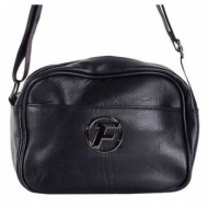 black small messenger bag on a wide strap