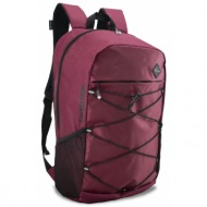 semiline unisex`s tourist backpack a3033-3 black/cherry