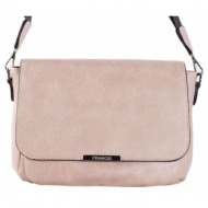 light pink large eco-leather messenger bag