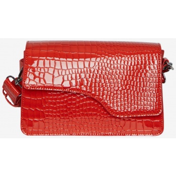 red women`s crossbody handbag with crocodile pattern pieces σε προσφορά