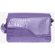 pieces light purple women`s crossbody handbag with crocodile pattern piece - women