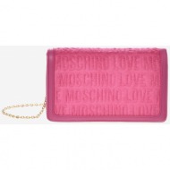 pink womens crossbody handbag love moschino - women