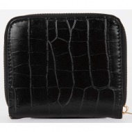 defacto women`s patterned faux leather wallet