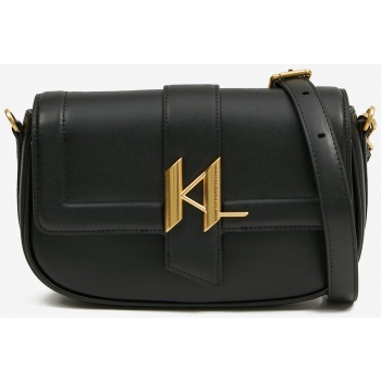 black women`s leather crossbody handbag karl lagerfeld σε προσφορά