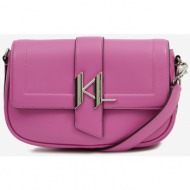 dark pink women`s leather crossbody handbag karl lagerfeld shootin - women