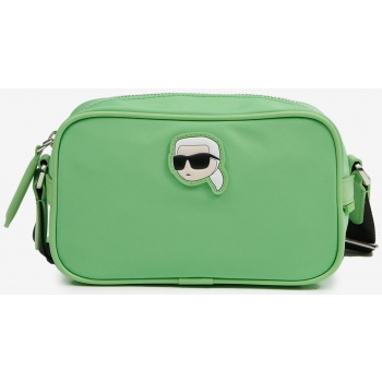 light green women`s crossbody handbag karl lagerfeld ikonik σε προσφορά