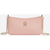 pink women`s crossbody handbag tommy hilfiger - women