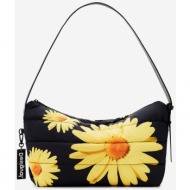 yellow-black womens flowered handbag desigual margaritas dover - women