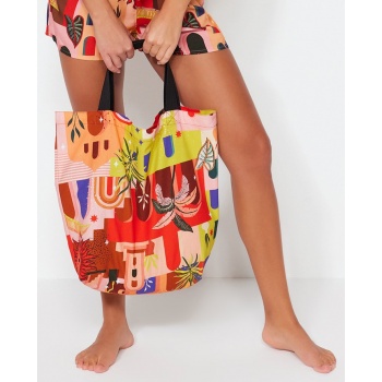 trendyol beach bag - pink - colorblock σε προσφορά