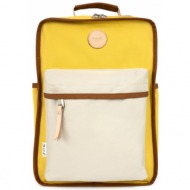 himawari unisex`s backpack tr23196-1 καφέ/κίτρινο