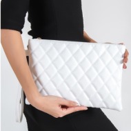 capone outfitters clutch - white - plain