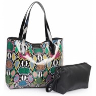 capone outfitters shoulder bag - multicolor - graphic