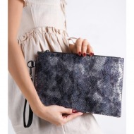 capone outfitters clutch - gray - tie-dye print