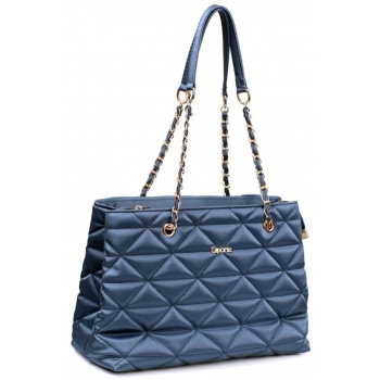 capone outfitters shoulder bag - dark blue - diamond pattern