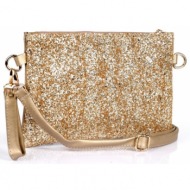 capone outfitters clutch - gold - plain