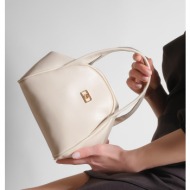 marjin shoulder bag - beige - plain