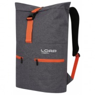 city backpack loap spott grey/orange