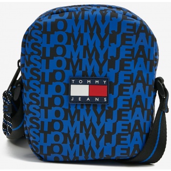 μπλε ανδρική τσάντα ώμου με σχέδια tommy jeans logoman  σε προσφορά