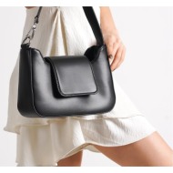 capone outfitters shoulder bag - black - plain