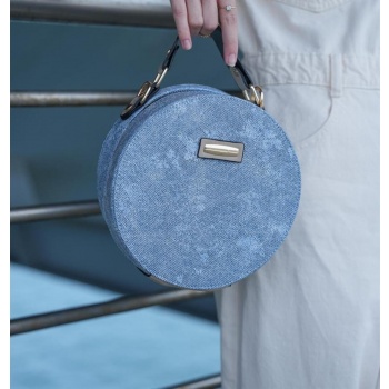 madamra women`s mink-blue jeans round shoulder bag σε προσφορά