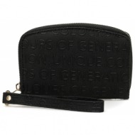 polaris black women`s wallet with zipper logo czdn 3pr