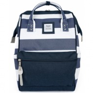 himawari unisex`s backpack tr23099-2 navy blue/white
