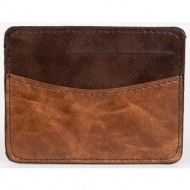 defacto man faux leather business card wallet