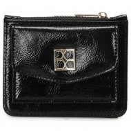 butigo patent leather lux krt 3pr black women`s wallet