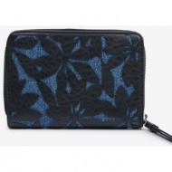 blue desigual onyx marisa womens patterned wallet - ladies