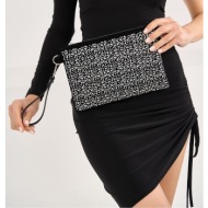 madamra drop stone women`s stone clutch hand and shoulder bag