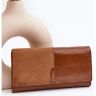 women`s wallet with magnetic closure brown harmale