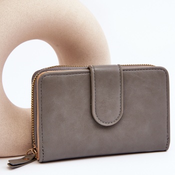 women`s wallet made of eco-leather gray risuna