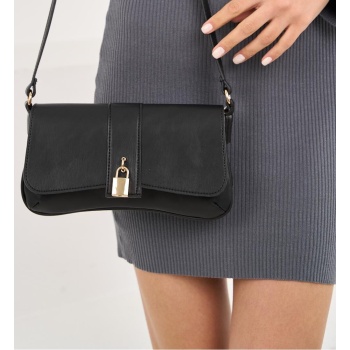 madamra black women`s lock cover handbag σε προσφορά