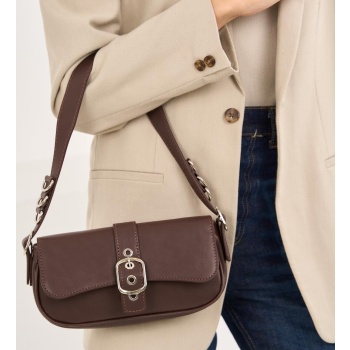 madamra brown women`s buckled shoulder bag σε προσφορά