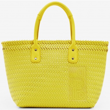 τσάντα yellow ladies desigual basket πλεγμένο ζαΐρ  σε προσφορά