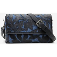 blue-black women`s patterned handbag desigual onyx venecia 2.0 - women