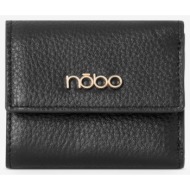 women`s small wallet natural leather animal pattern nobo black