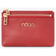 nobo women`s leather wallet red