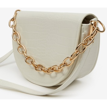 orsay white γυναικεία τσάντα με μοτίβο κροκοδείλου  σε προσφορά
