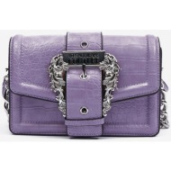 purple ladies handbag with crocodile pattern versace jeans couture - ladies